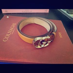 Gucci Leather Belt, Double G, New and Never Worn